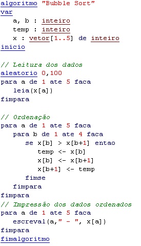 15-Algoritmo e Lógica de programação com Portugol Studio - Ordenação Bubble  Sort { Vídeo 16} - Portugol